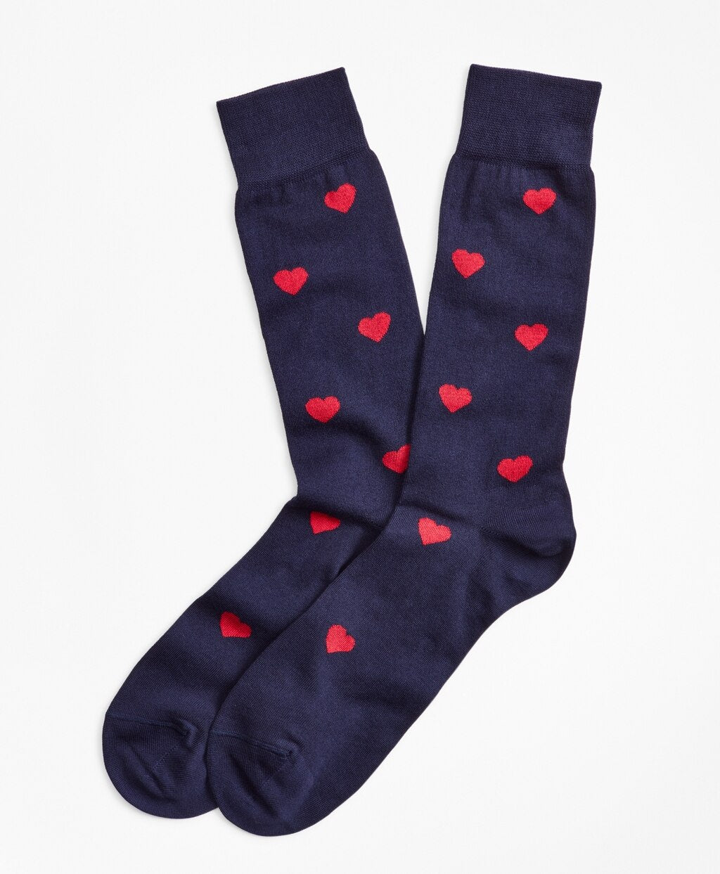 Brooks Brothers Men Heart Crew Socks