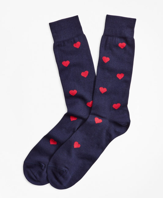 Brooks Brothers Men Heart Crew Socks