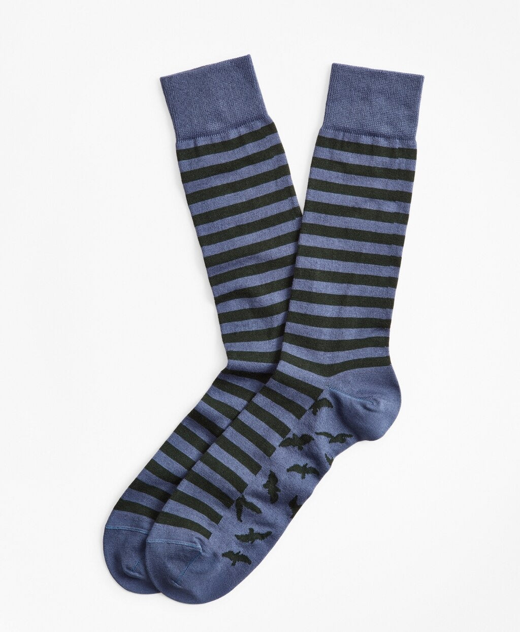 Brooks Brothers Men Seagull and Stripe Crew Socks
