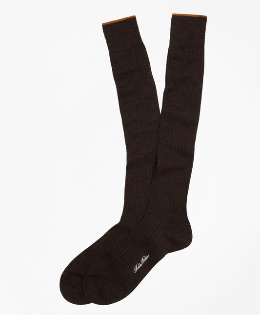 Brooks Brothers Men Merino Wool Golden Fleece® Sized Over-the-Calf Socks