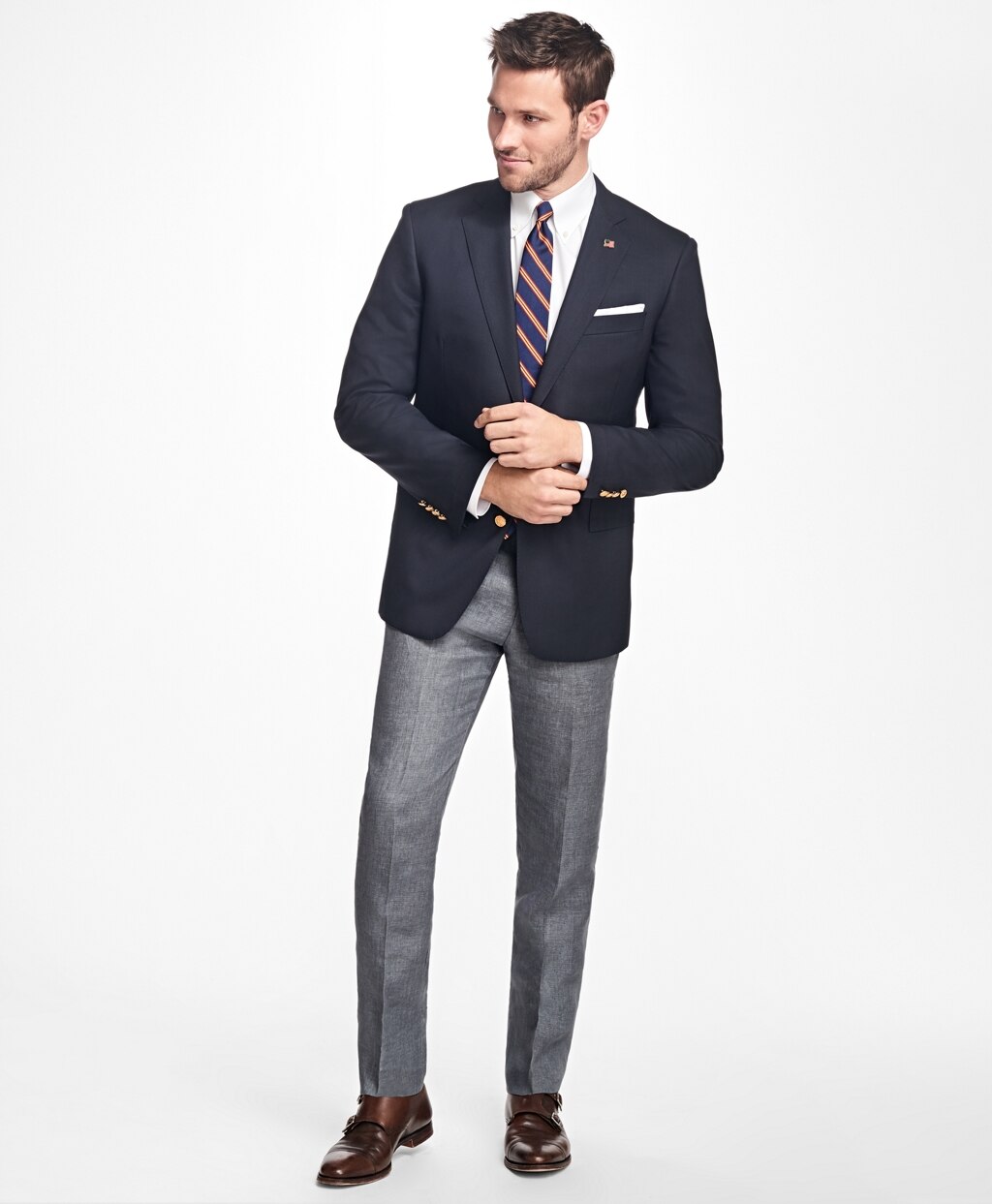 Brooks Brothers Men Regent Fit Two-Button 1818 Blazer