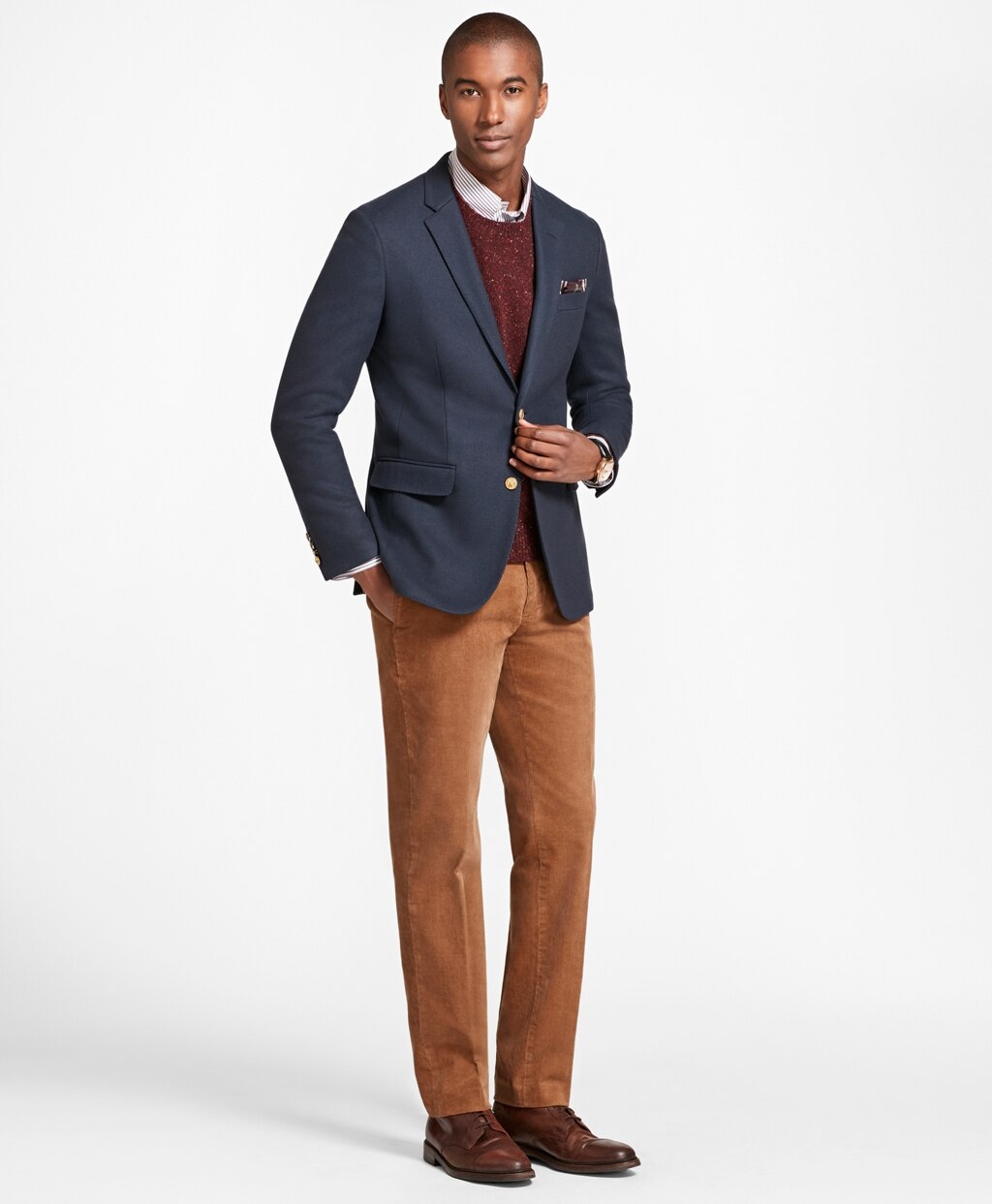 Brooks Brothers Men Milano Fit Two-Button 1818 Blazer