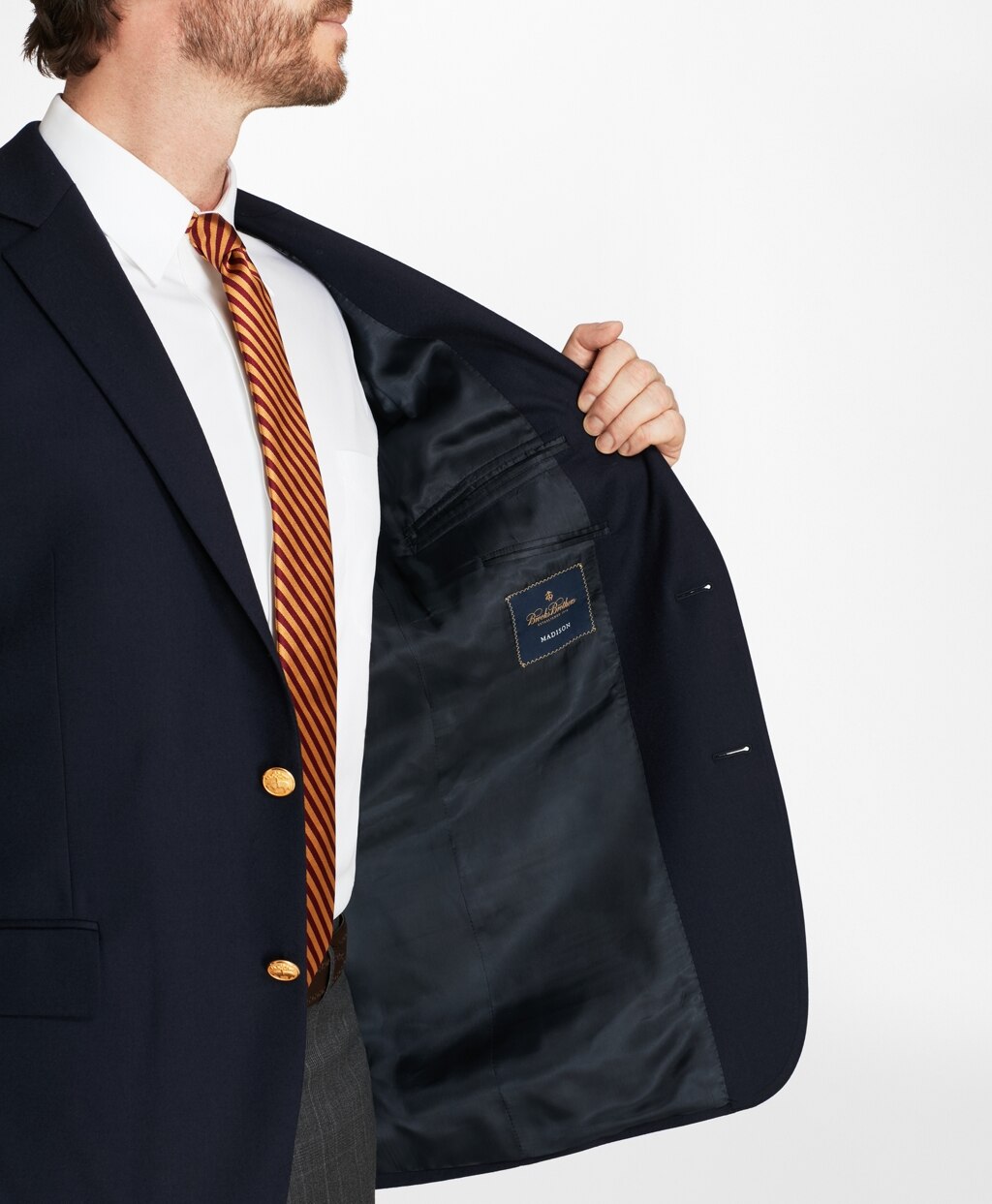 Brooks Brothers Men Madison Fit Doeskin Stretch Wool Blazer