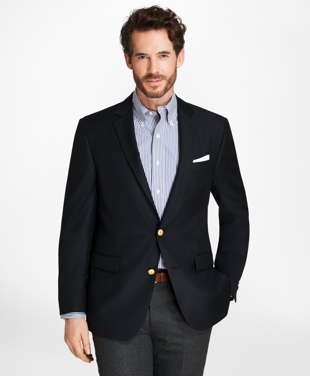 Brooks Brothers Men Country Club Regent Fit Saxxon™ Wool Two-Button Blazer