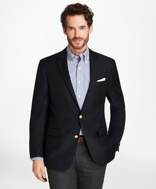 Brooks Brothers Men Country Club Regent Fit Saxxon™ Wool Two-Button Blazer