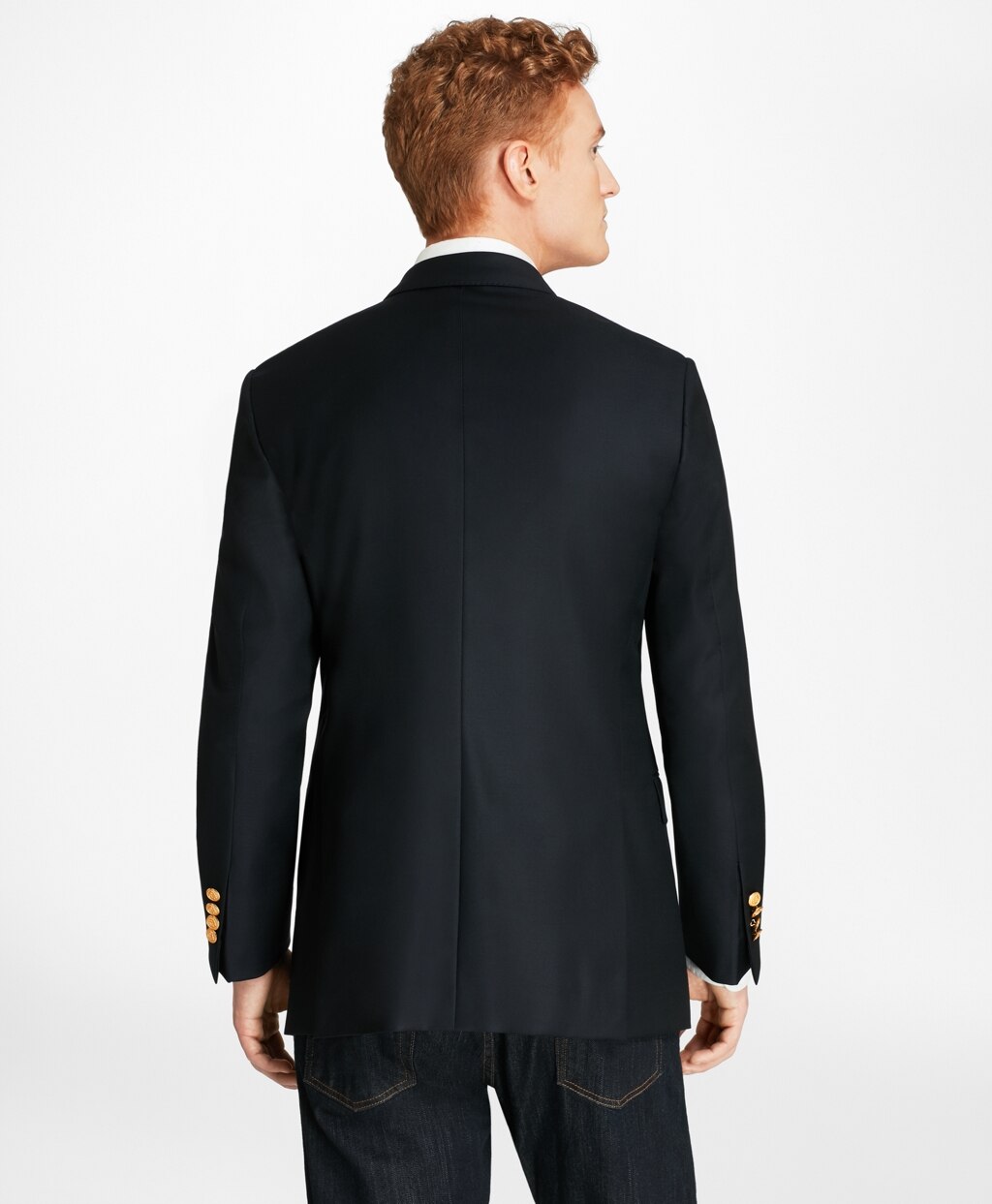 Brooks Brothers Men Country Club Milano Fit Saxxon™ Wool Double-Breasted Blazer