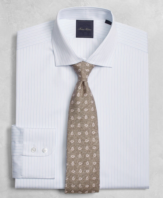 Brooks Brothers Men Golden Fleece® Milano Slim-Fit Dress Shirt, English Collar Two-Tone Alternating-Stripe
