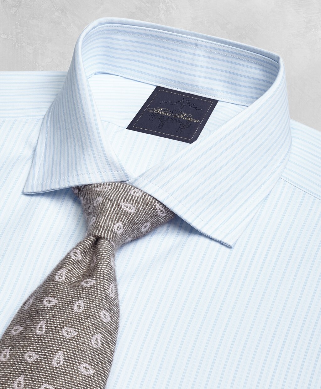 Brooks Brothers Men Golden Fleece® Milano Slim-Fit Dress Shirt, English Collar Two-Tone Alternating-Stripe