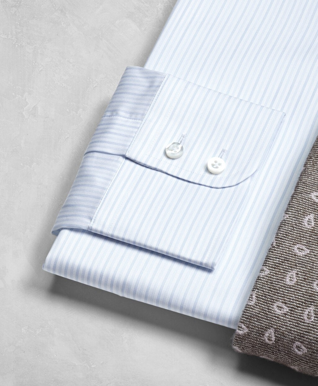Brooks Brothers Men Golden Fleece® Milano Slim-Fit Dress Shirt, English Collar Two-Tone Alternating-Stripe