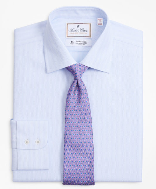Brooks Brothers Men Luxury Collection Madison Classic-Fit Dress Shirt, Franklin Spread Collar Stripe