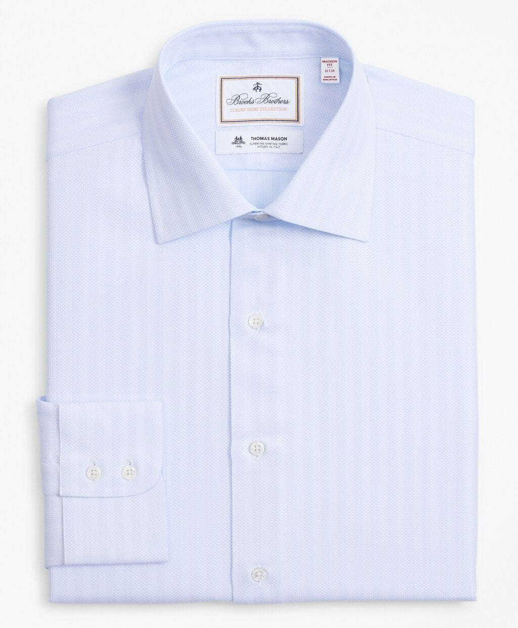 Brooks Brothers Men Luxury Collection Madison Classic-Fit Dress Shirt, Franklin Spread Collar Stripe