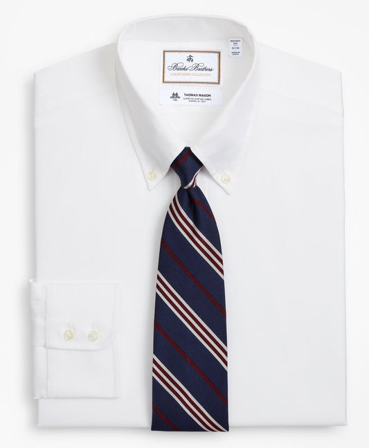 Brooks Brothers Men Luxury Collection Regent Fitted Dress Shirt, Button-Down Collar Textured