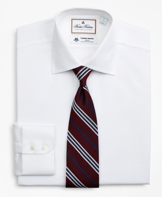 Brooks Brothers Men Luxury Collection Milano Slim-Fit Dress Shirt, Franklin Spread Collar Pique
