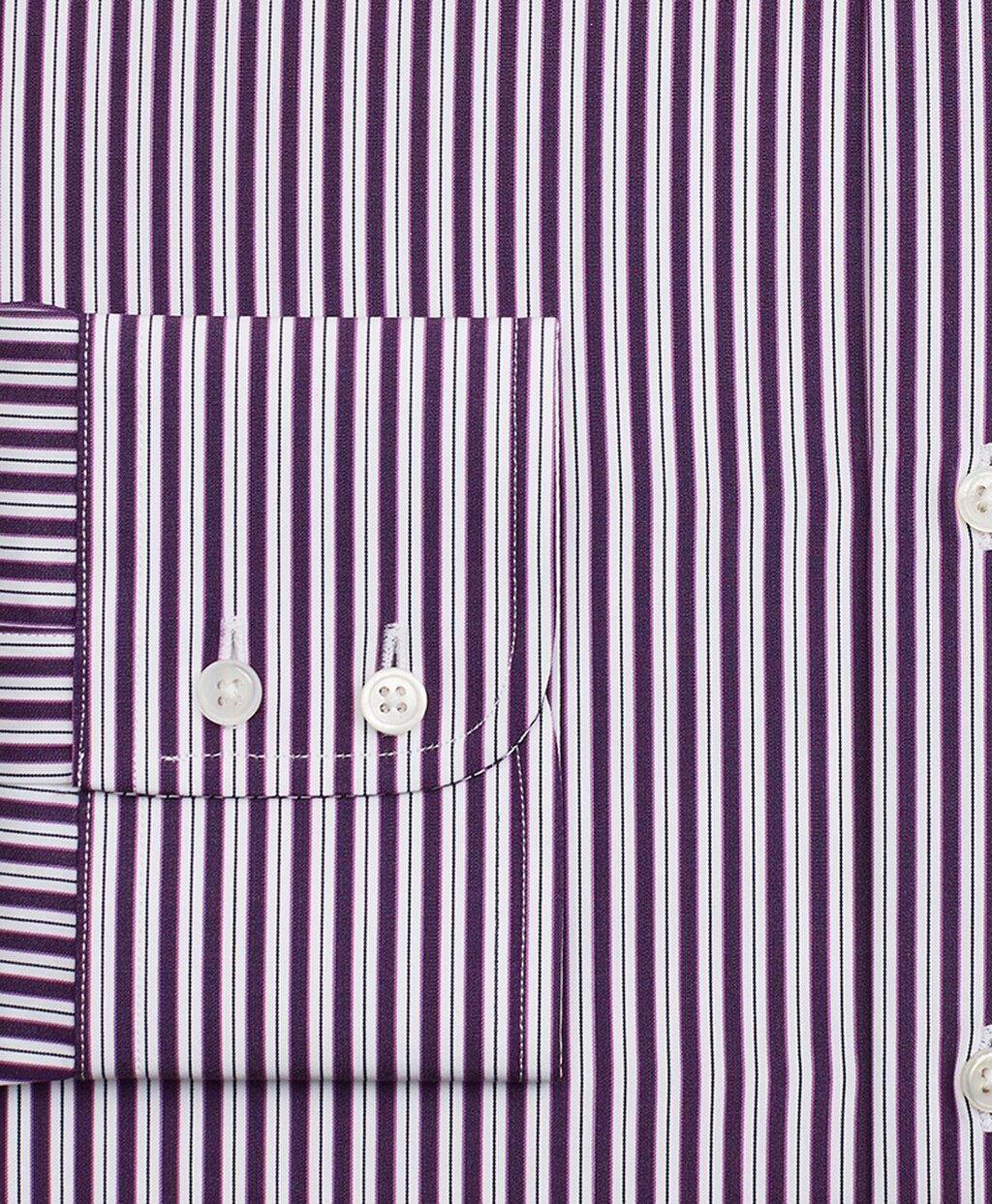 Brooks Brothers Men Luxury Collection Milano Slim-Fit Dress Shirt, Franklin Spread Collar Double-Stripe