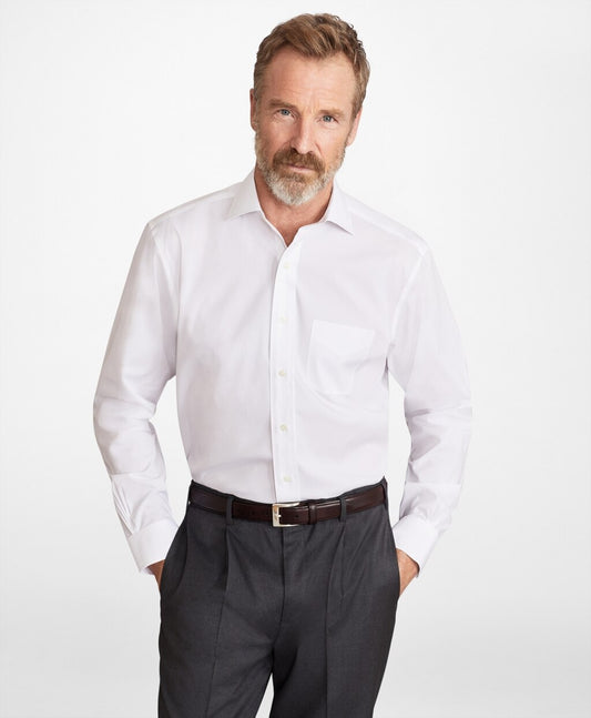Brooks Brothers Men Madison Classic-Fit Dress Shirt, Performance Non-Iron with COOLMAX®, Ainsley Collar Twill