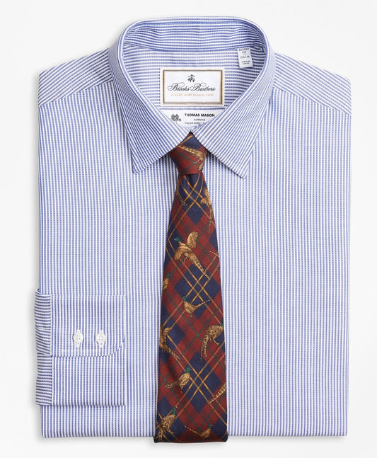 Brooks Brothers Men Luxury Collection Regent Fitted Dress Shirt, Franklin Spread Collar Track Stripe