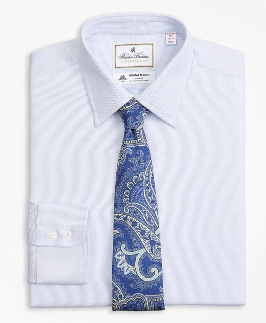 Brooks Brothers Men Luxury Collection Madison Classic-Fit Dress Shirt, Franklin Spread Collar Broken Stripe