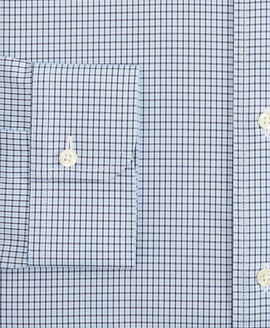 Brooks Brothers Men Stretch Milano Slim-Fit Dress Shirt, Non-Iron Check