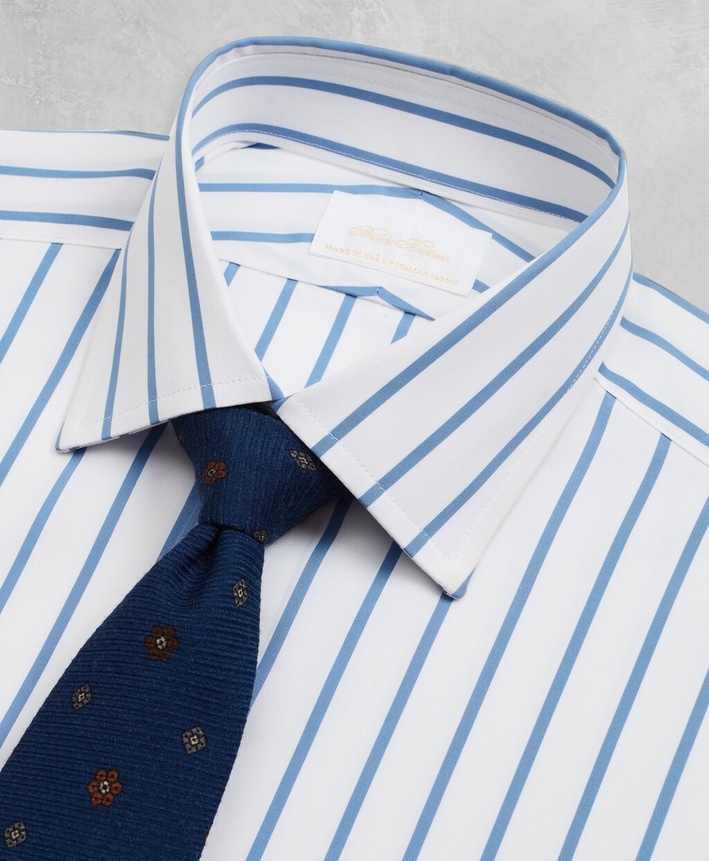 Brooks Brothers Men Golden Fleece® Regent Fitted Dress Shirt, English Collar Bold Stripe
