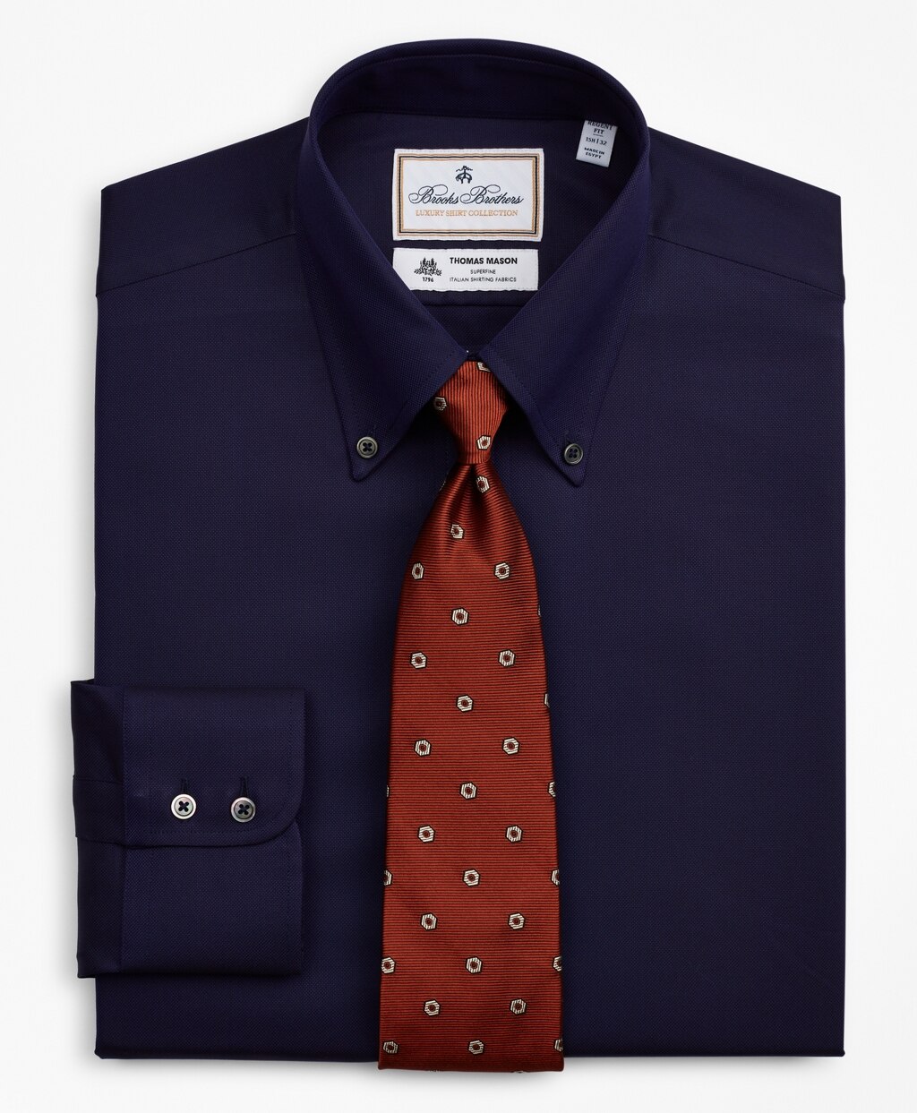 Brooks Brothers Men Luxury Collection Regent Fitted Dress Shirt, Button-Down Collar