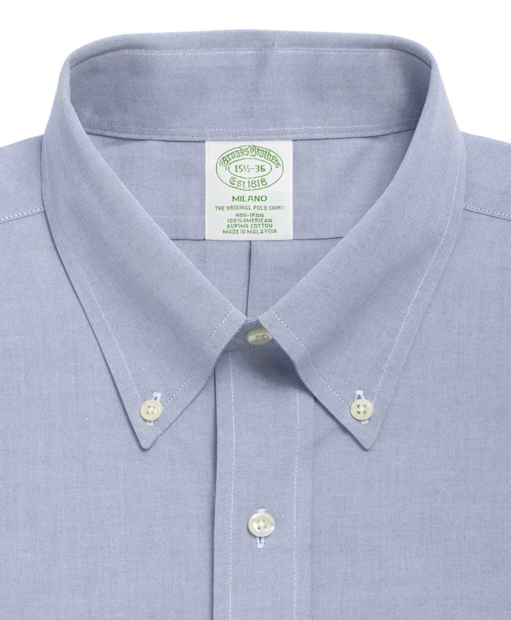 Brooks Brothers Men Milano Slim-Fit Dress Shirt, Non-Iron Button-Down Collar