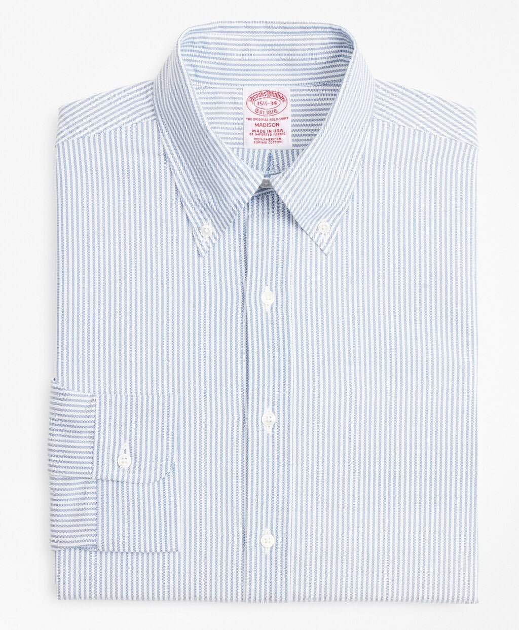 Brooks Brothers Men Original Polo® Button-Down Oxford Madison Classic-Fit Dress Shirt, Stripe