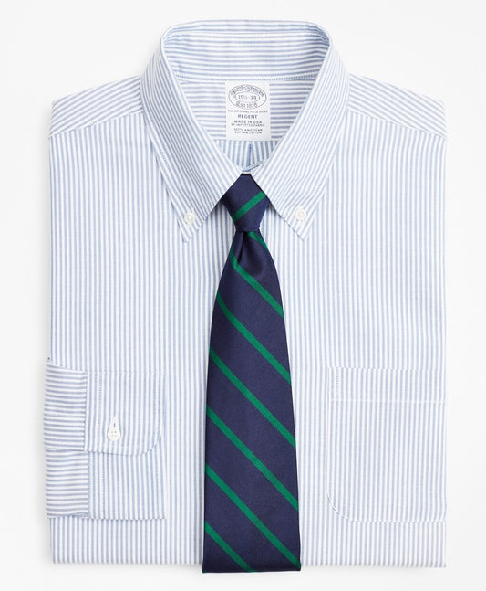 Brooks Brothers Men Original Polo® Button-Down Oxford Regent Fitted Dress Shirt, Stripe