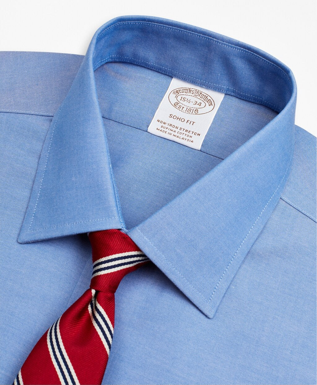 Brooks Brothers Men Stretch Soho Extra-Slim-Fit Dress Shirt, Non-Iron Pinpoint Ainsley Collar French Cuff