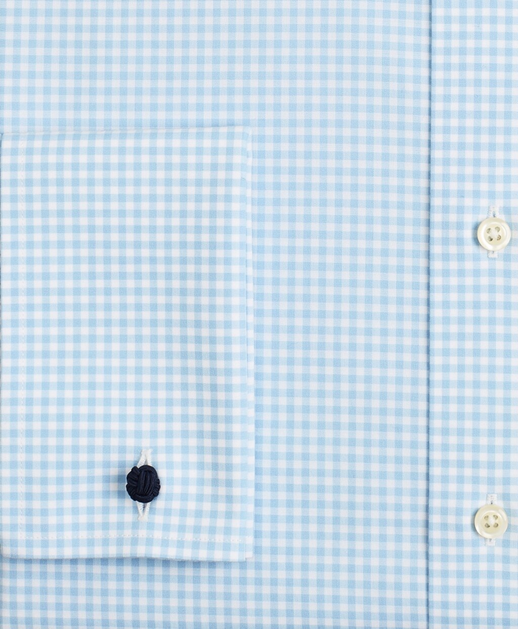 Brooks Brothers Men Stretch Regent Fitted Dress Shirt, Non-Iron Poplin English Collar French Cuff Gingham