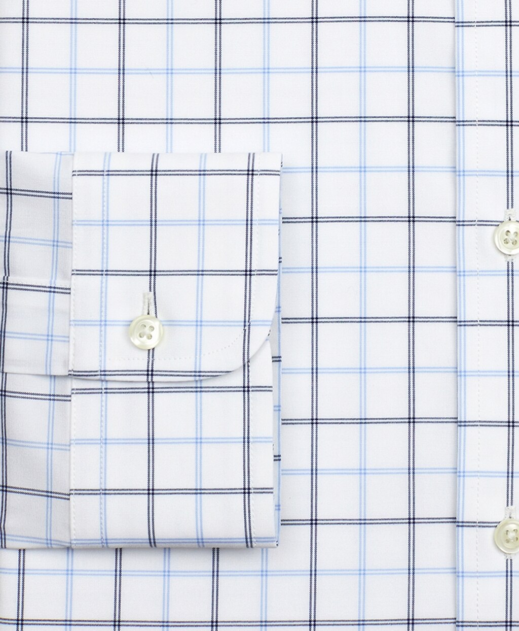 Brooks Brothers Men Stretch Madison Classic-Fit Dress Shirt, Non-Iron Poplin Button-Down Collar Double-Grid Check