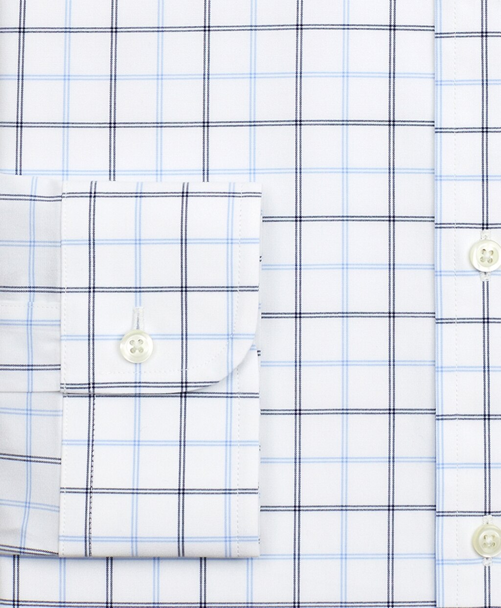 Brooks Brothers Men Stretch Regent Fitted Dress Shirt, Non-Iron Poplin English Collar Double-Grid Check