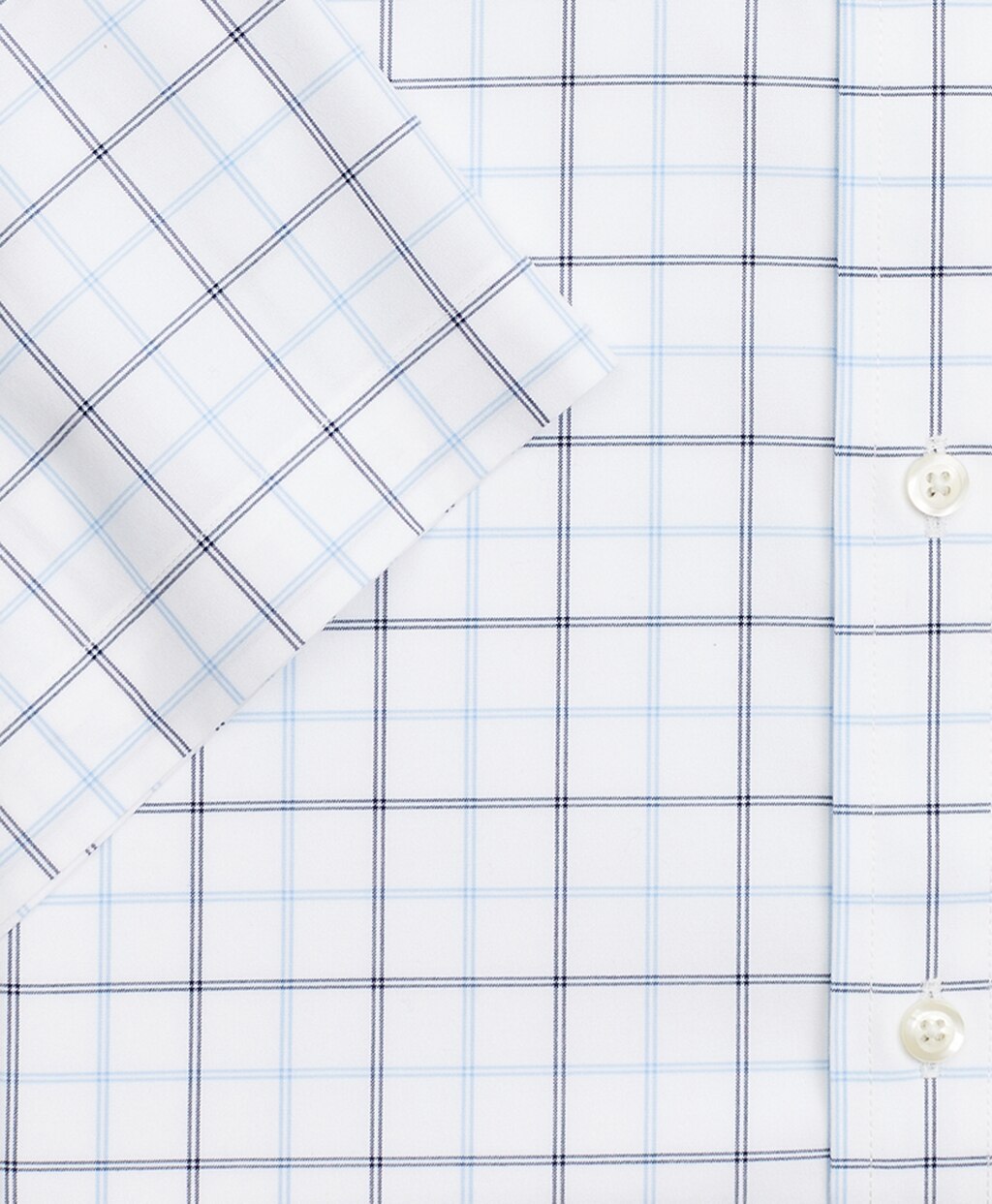Brooks Brothers Men Stretch Madison Classic-Fit Dress Shirt, Non-Iron Twill Short-Sleeve Double-Grid Checkk