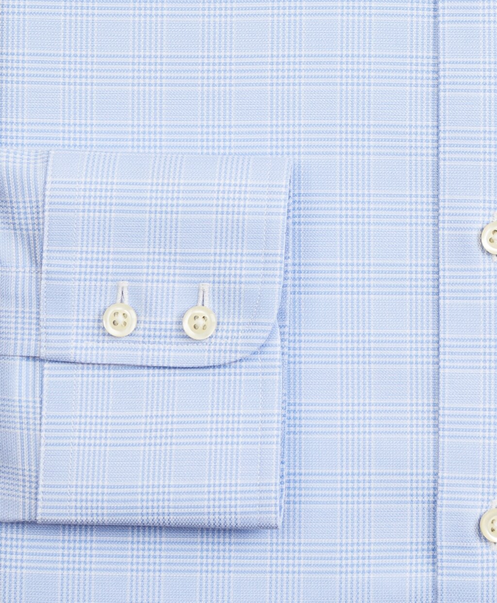 Brooks Brothers Men Stretch Madison Classic-Fit Dress Shirt, Non-Iron Royal Oxford English Collar Glen Plaid