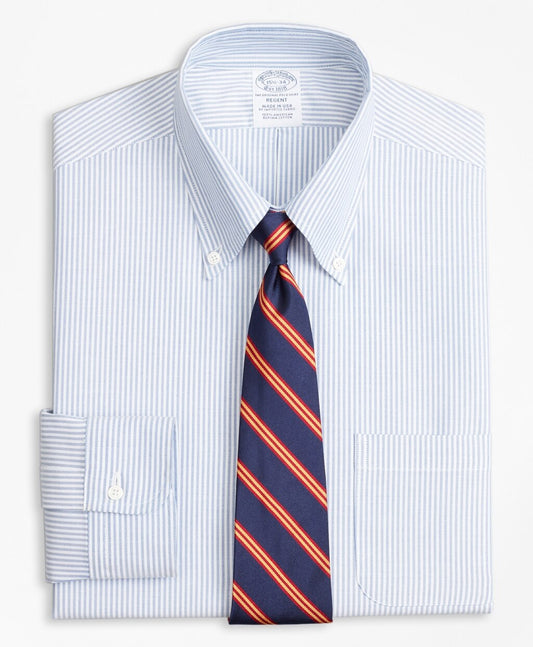 Brooks Brothers Men Original Polo® Button-Down Oxford Regent Fitted Dress Shirt, Bengal Stripe
