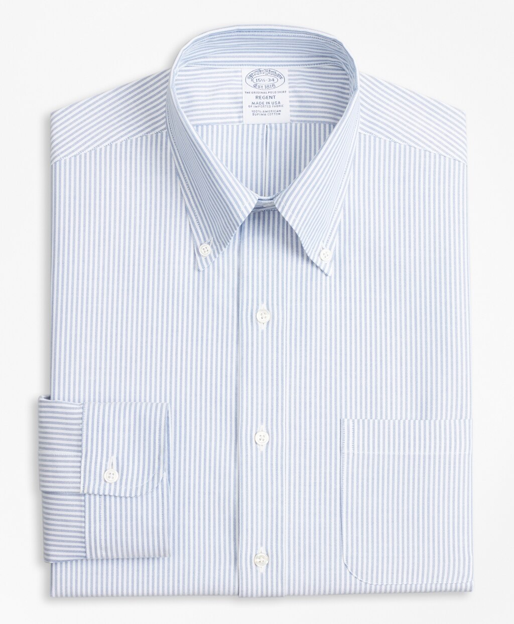 Brooks Brothers Men Original Polo® Button-Down Oxford Regent Fitted Dress Shirt, Bengal Stripe