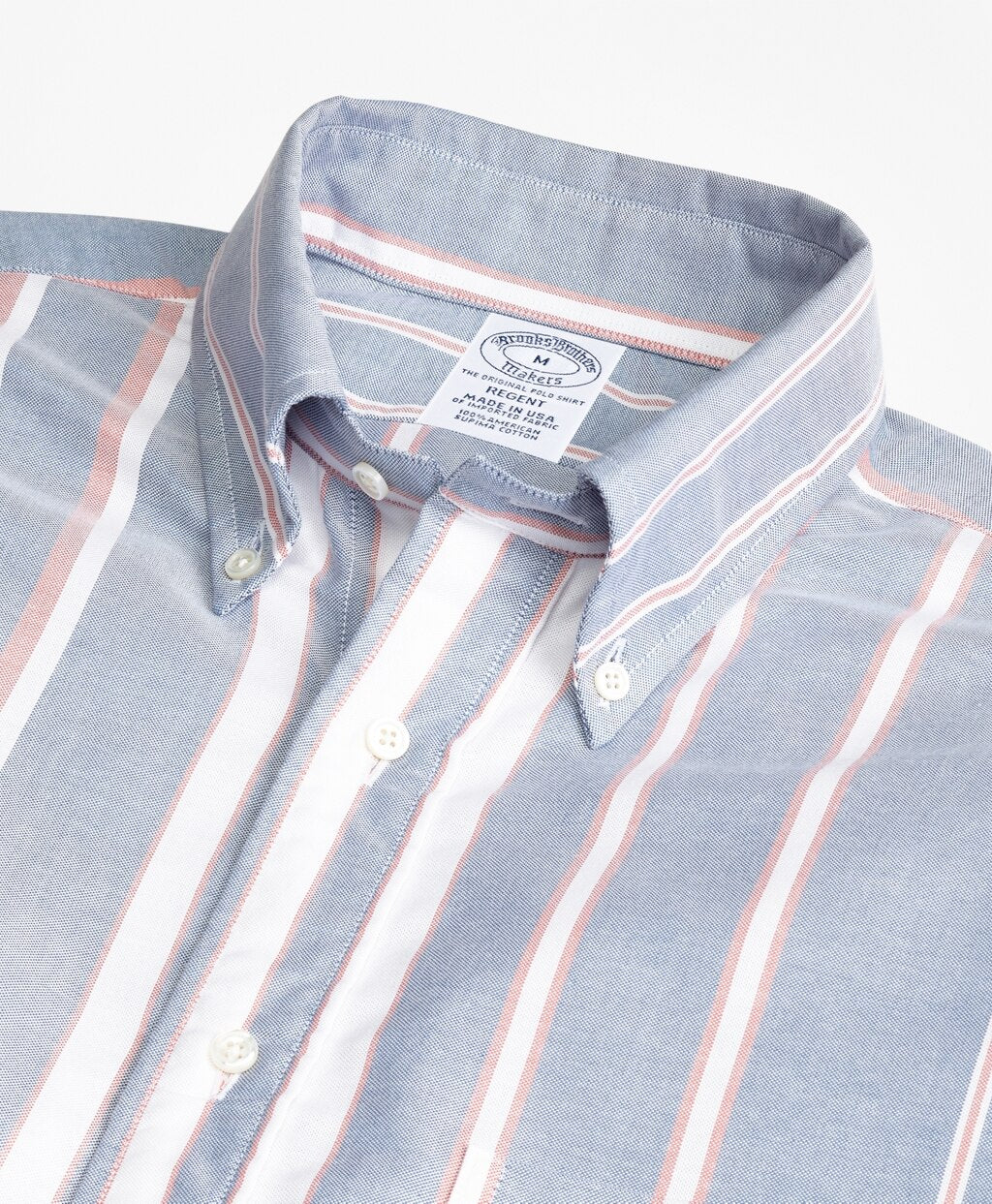 Brooks Brothers Men Regent Fit Oxford Bold Stripe Sport Shirt