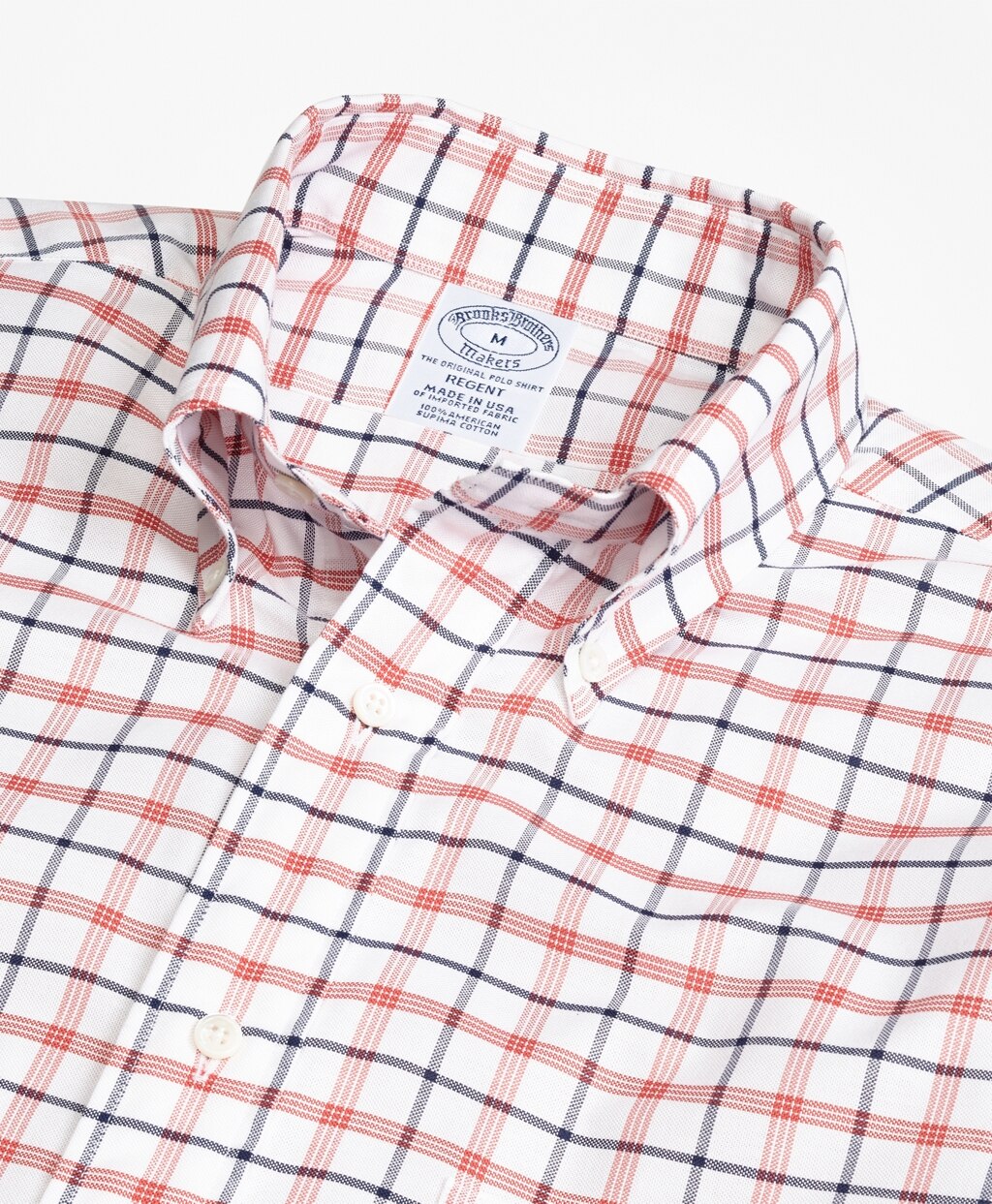 Brooks Brothers Men Regent Fit Oxford  Large Check Sport Shirt