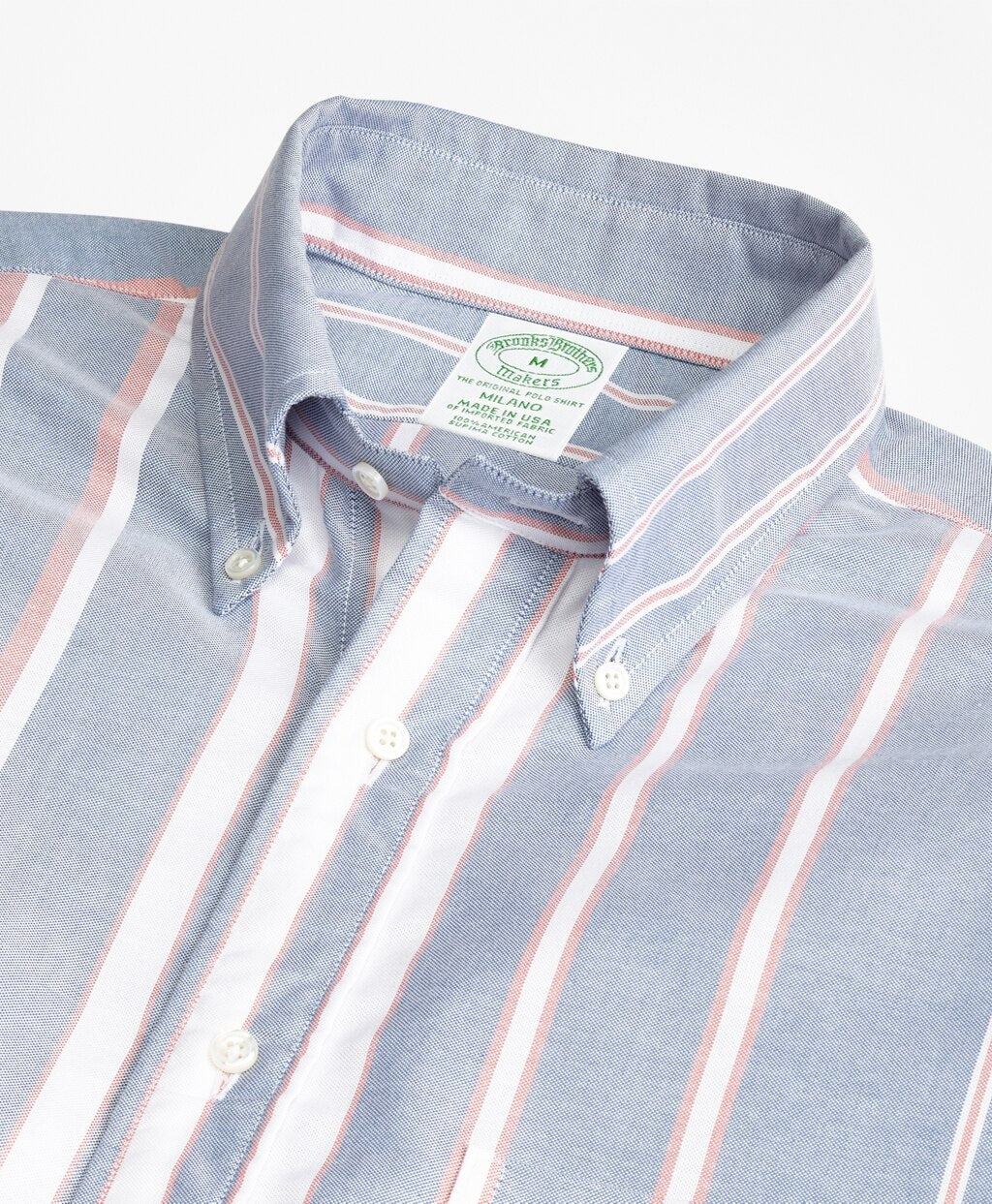 Brooks Brothers Men Milano Fit Oxford Bold Stripe Sport Shirt