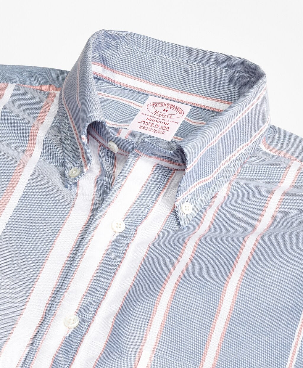 Brooks Brothers Men Madison Fit Oxford Bold Stripe Sport Shirt