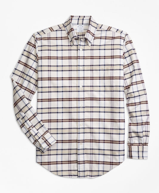 Brooks Brothers Men Regent Fit Oxford Tartan Sport Shirt
