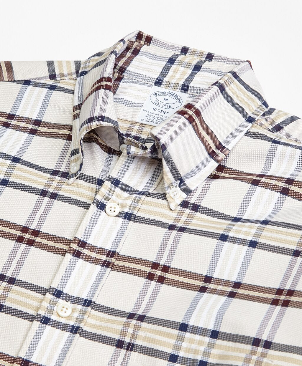Brooks Brothers Men Regent Fit Oxford Tartan Sport Shirt