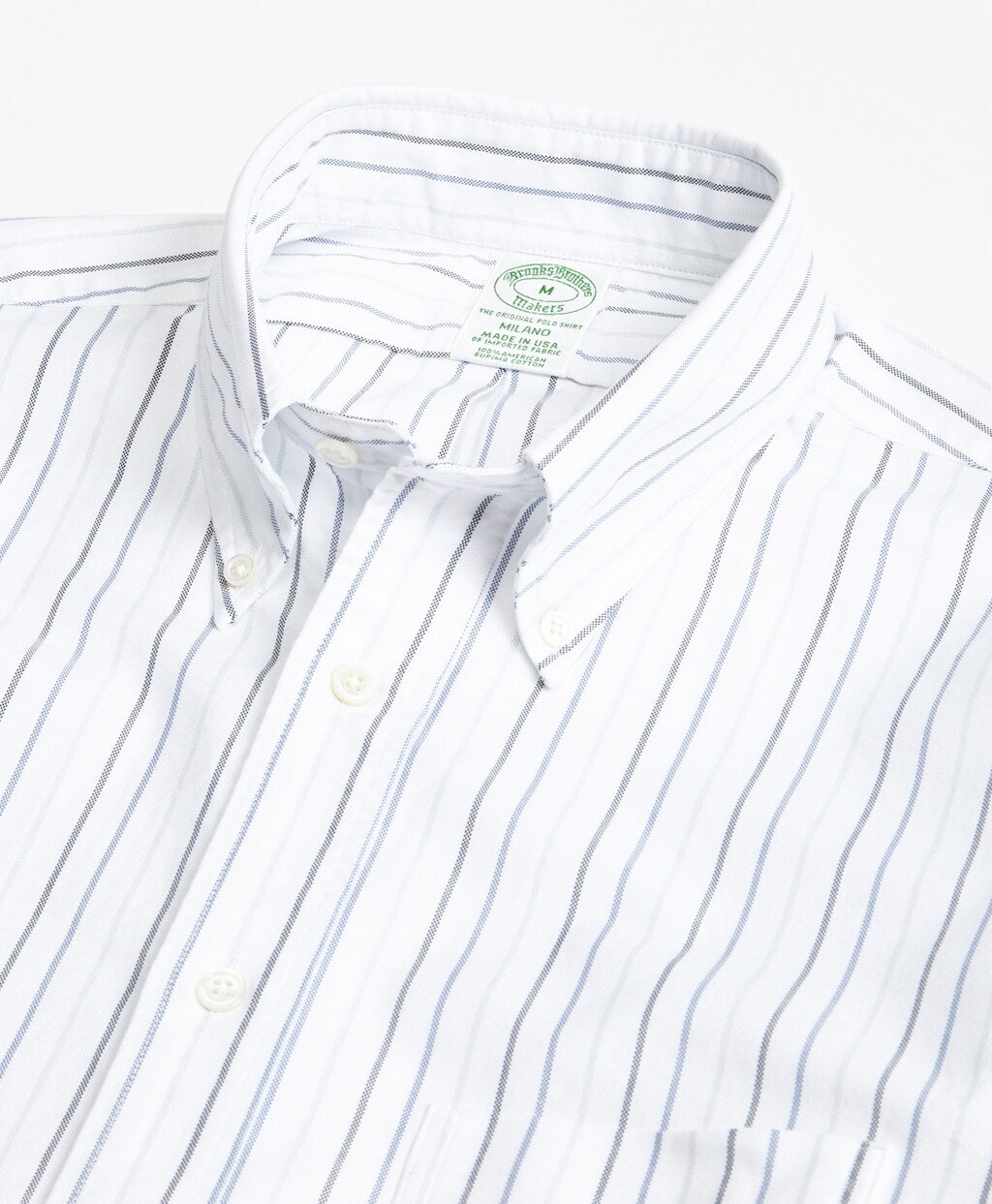 Brooks Brothers Men Milano Fit Oxford Multi-Stripe Sport Shirt