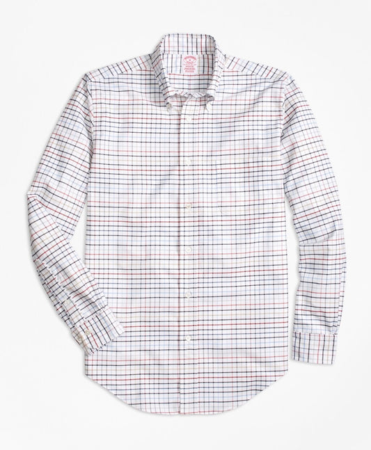Brooks Brothers Men Madison Fit Oxford Multi-Check Sport Shirt