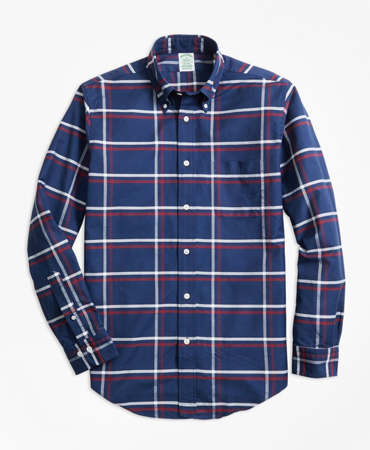 Brooks Brothers Men Milano Fit Oxford Check Sport Shirt