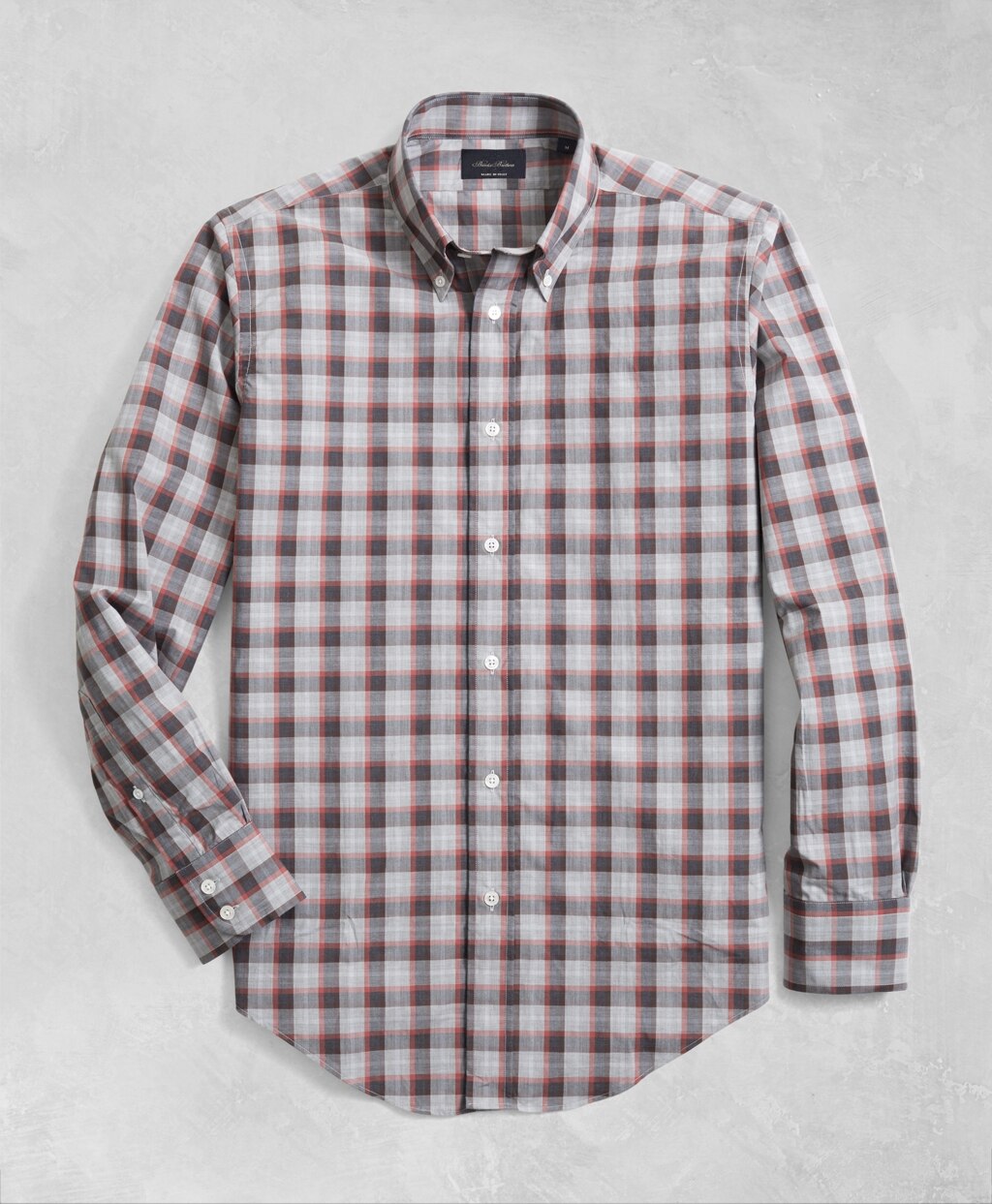 Brooks Brothers Men Golden Fleece® Regent Fit Multi-Plaid Flannel Sport Shirt