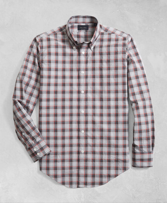 Brooks Brothers Men Golden Fleece® Regent Fit Multi-Plaid Flannel Sport Shirt