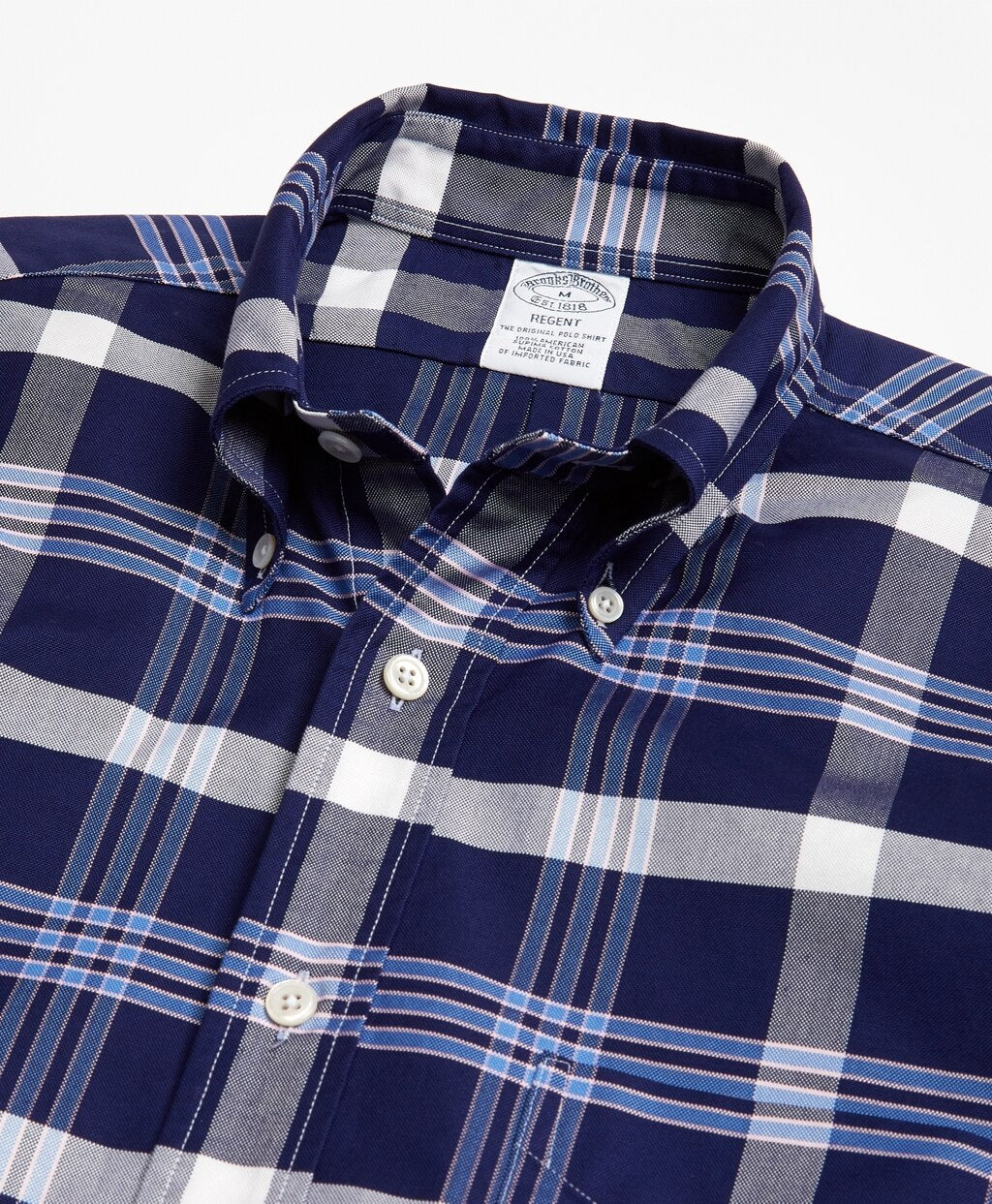 Brooks Brothers Men Regent Fit Oxford BB#10 Plaid Sport Shirt