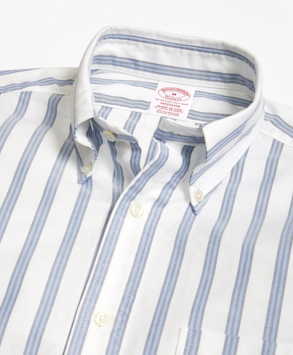 Brooks Brothers Men Madison Fit Oxford BB#1 Stripe Sport Shirt