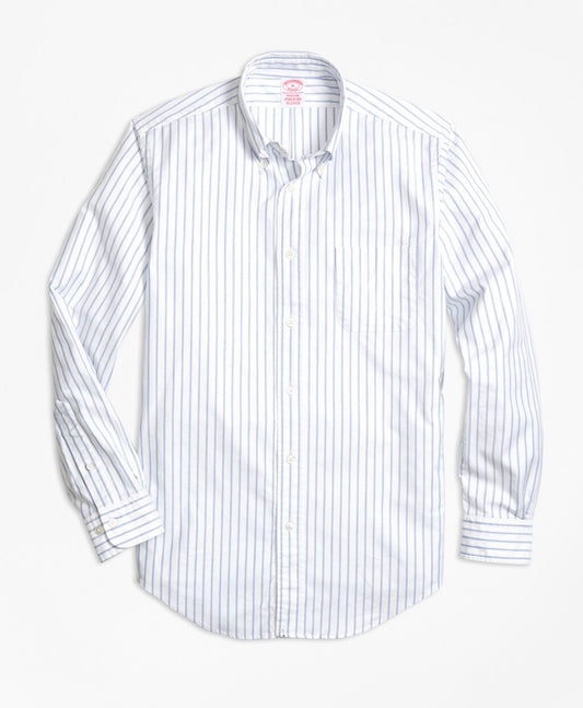 Brooks Brothers Men Madison Fit Oxford Small Stripe Sport Shirt