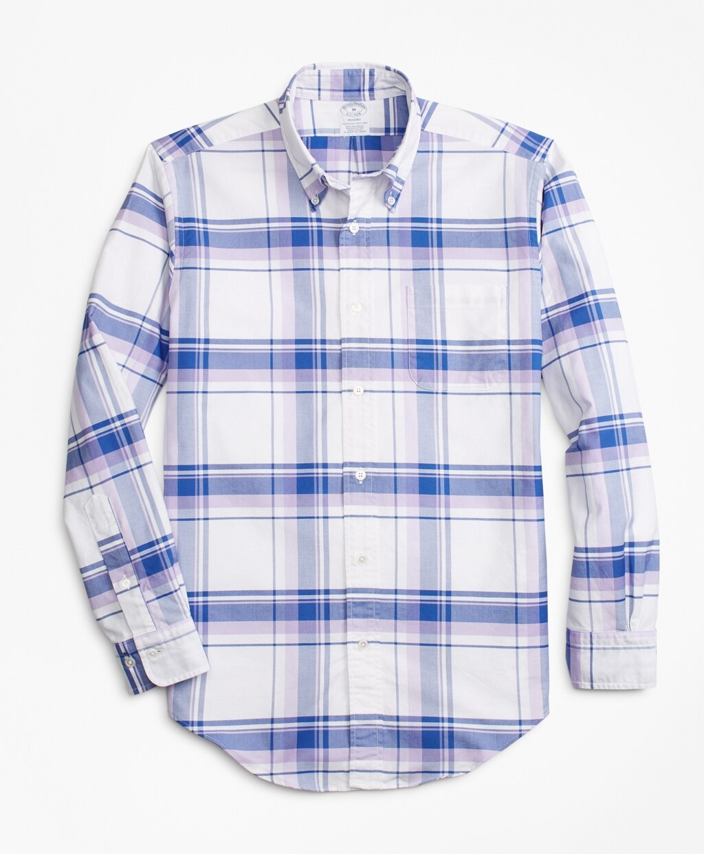Brooks Brothers Men Regent Fit Oxford Plaid Sport Shirt
